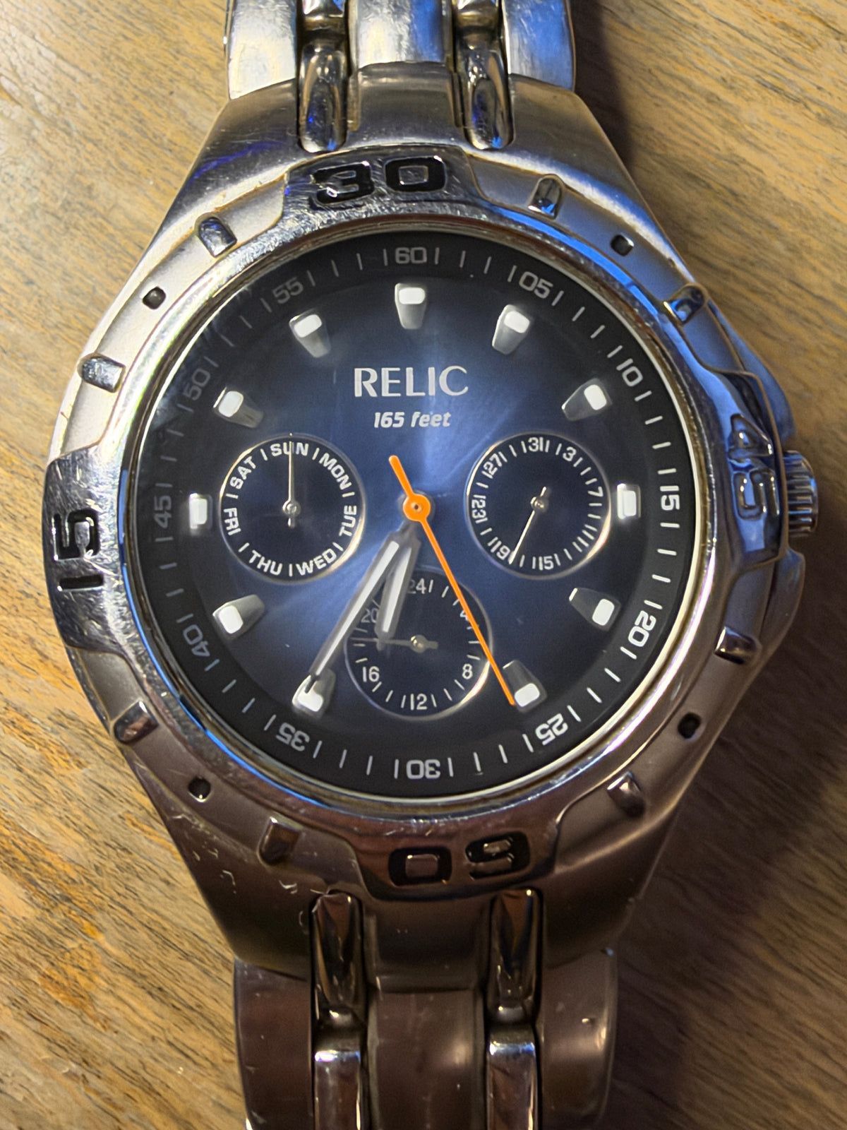 Relic ZR15409 Men's Blue Dial Multifunction Watch 40mm – Working