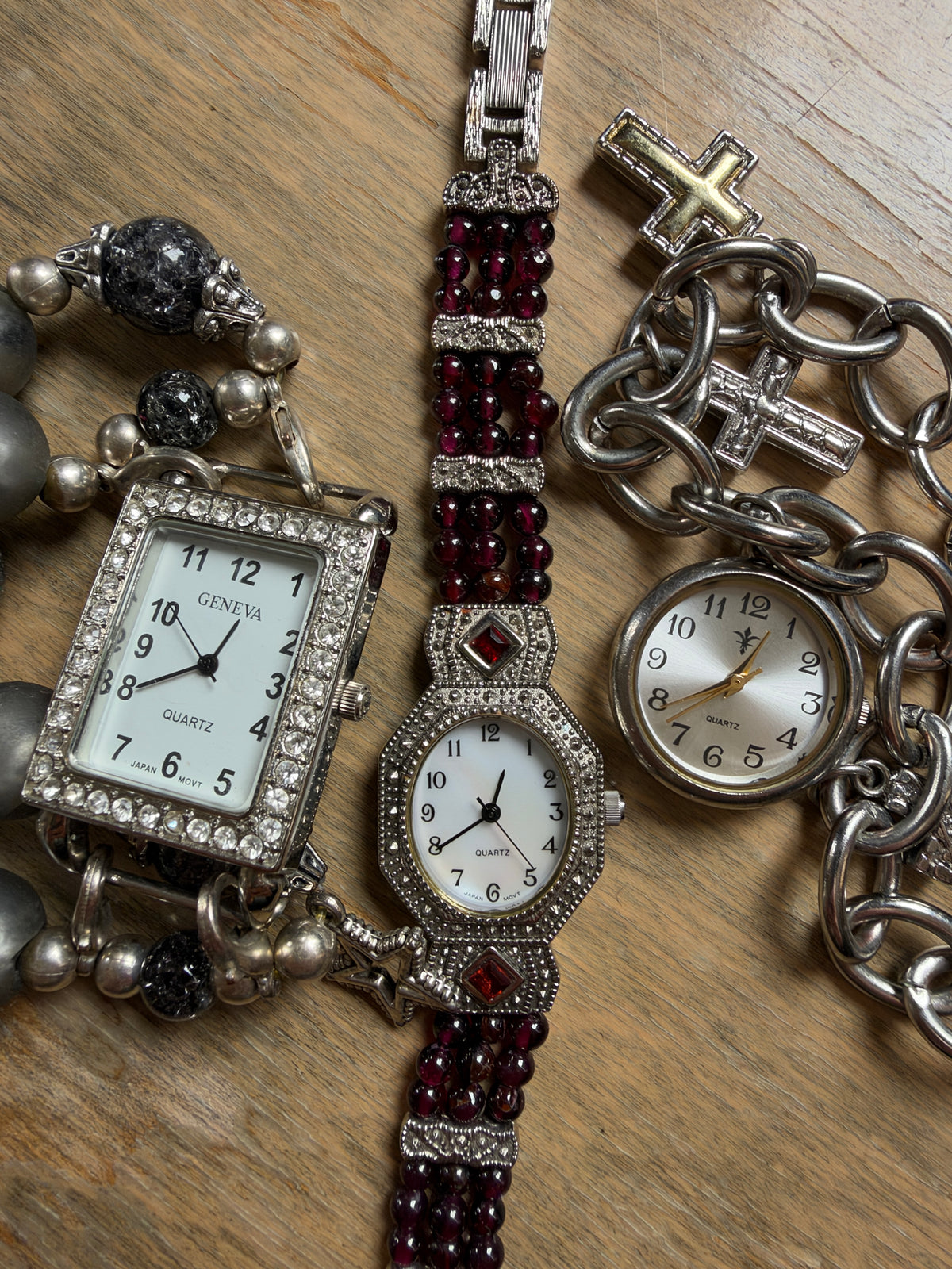 Women's Quartz Watch Bundle – 3 Working Jewelry Watches