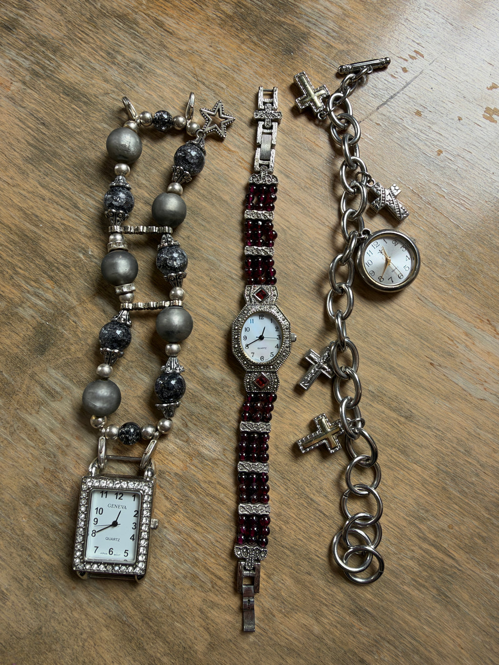 Women's Quartz Watch Bundle – 3 Working Jewelry Watches