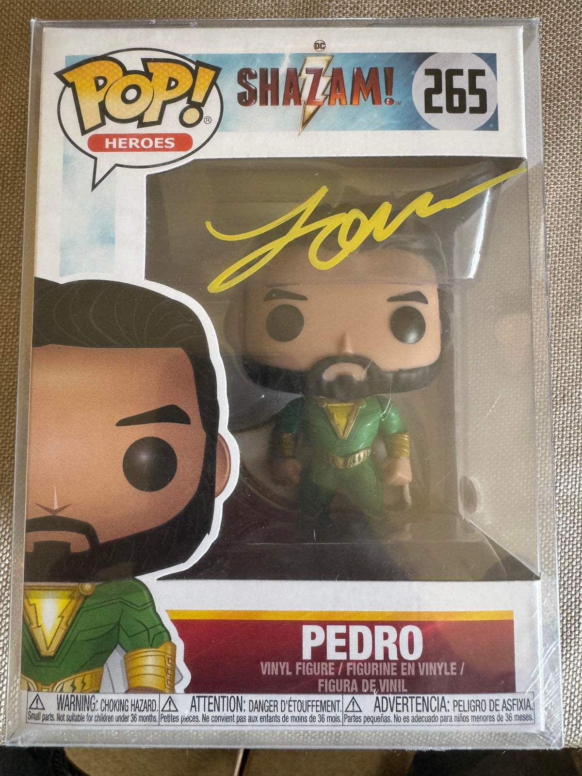 Funko Pop! Heroes Shazam 265 Pedro Signed Figure