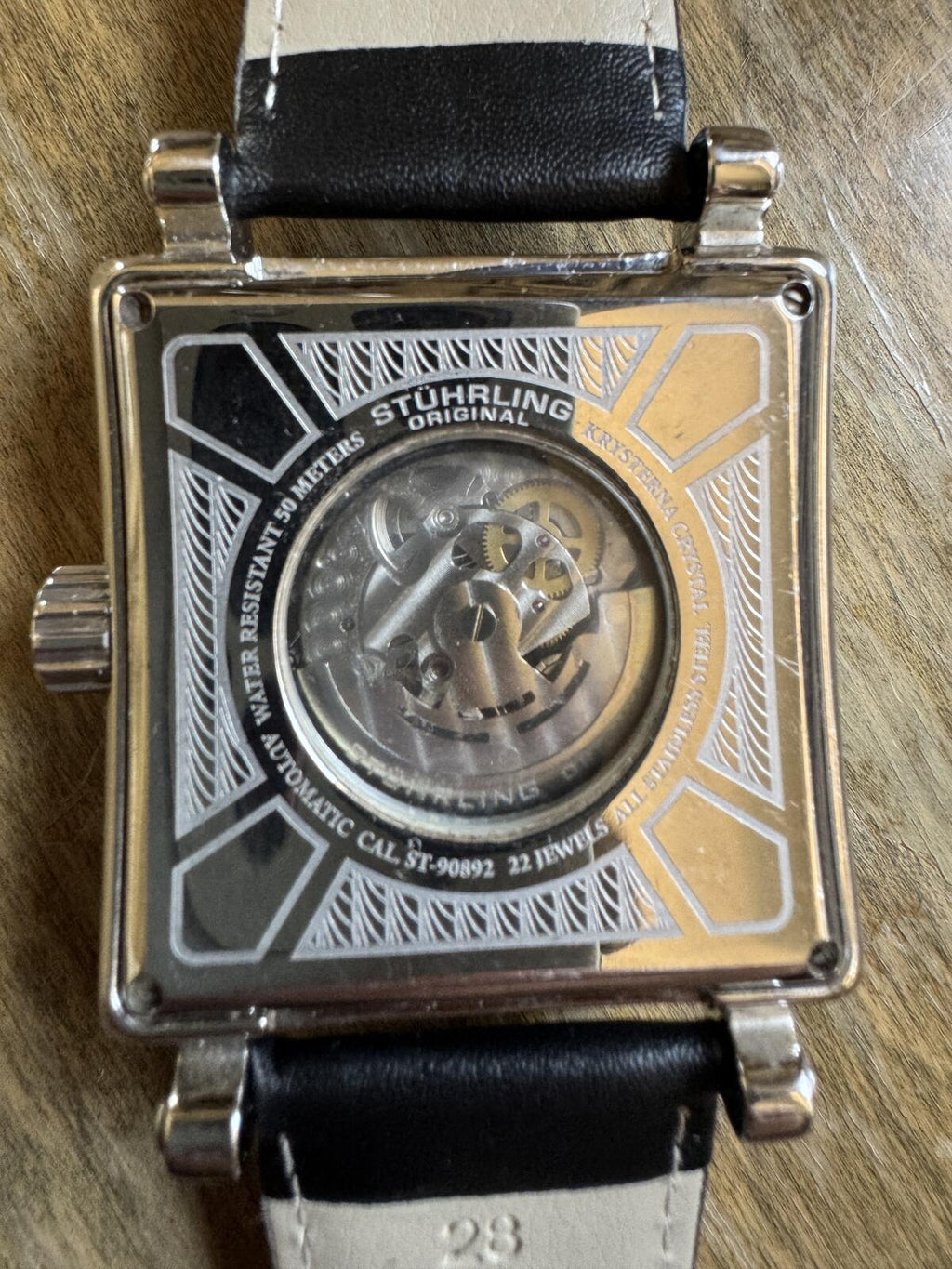 Stuhrling Original Automatic Skeleton Tank Watch
