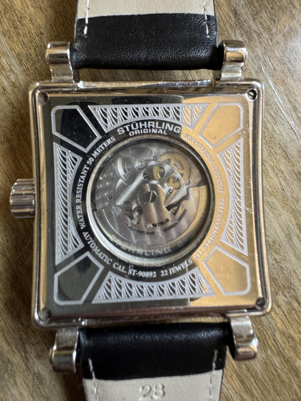 Stuhrling Original Automatic Skeleton Tank Watch