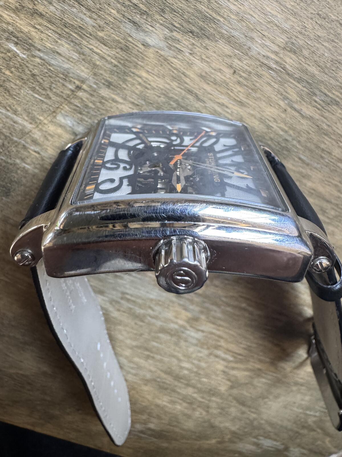 Stuhrling Original Automatic Skeleton Tank Watch