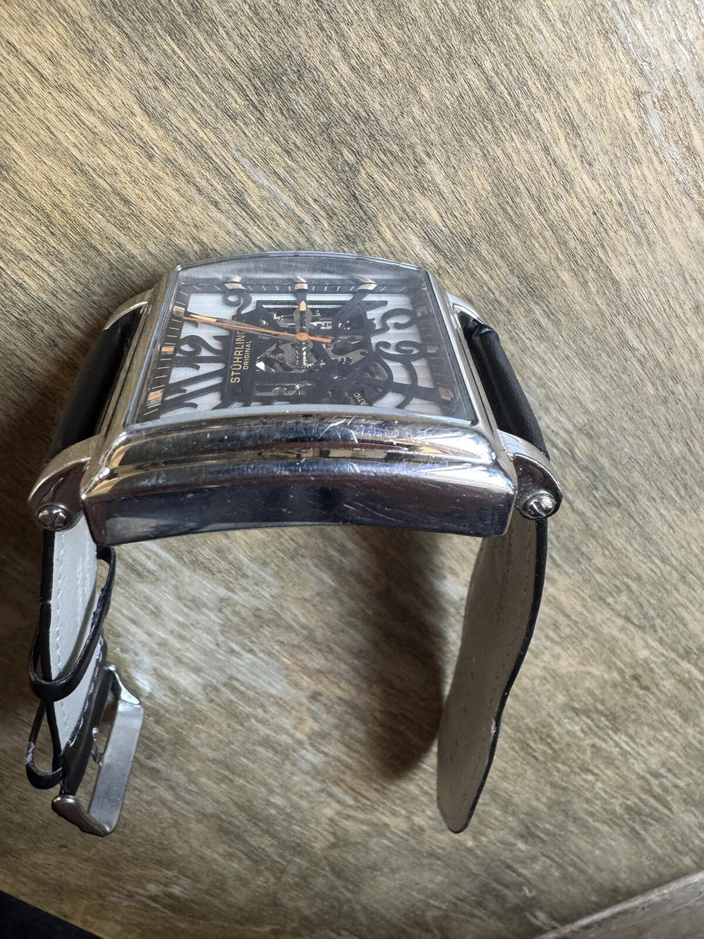 Stuhrling Original Automatic Skeleton Tank Watch
