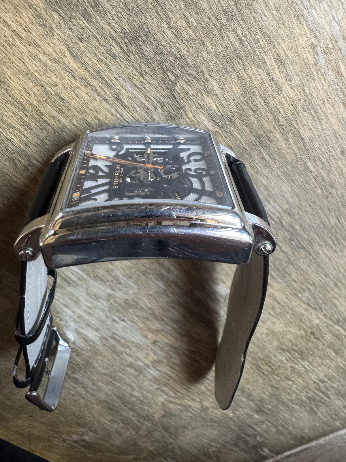 Stuhrling Original Automatic Skeleton Tank Watch