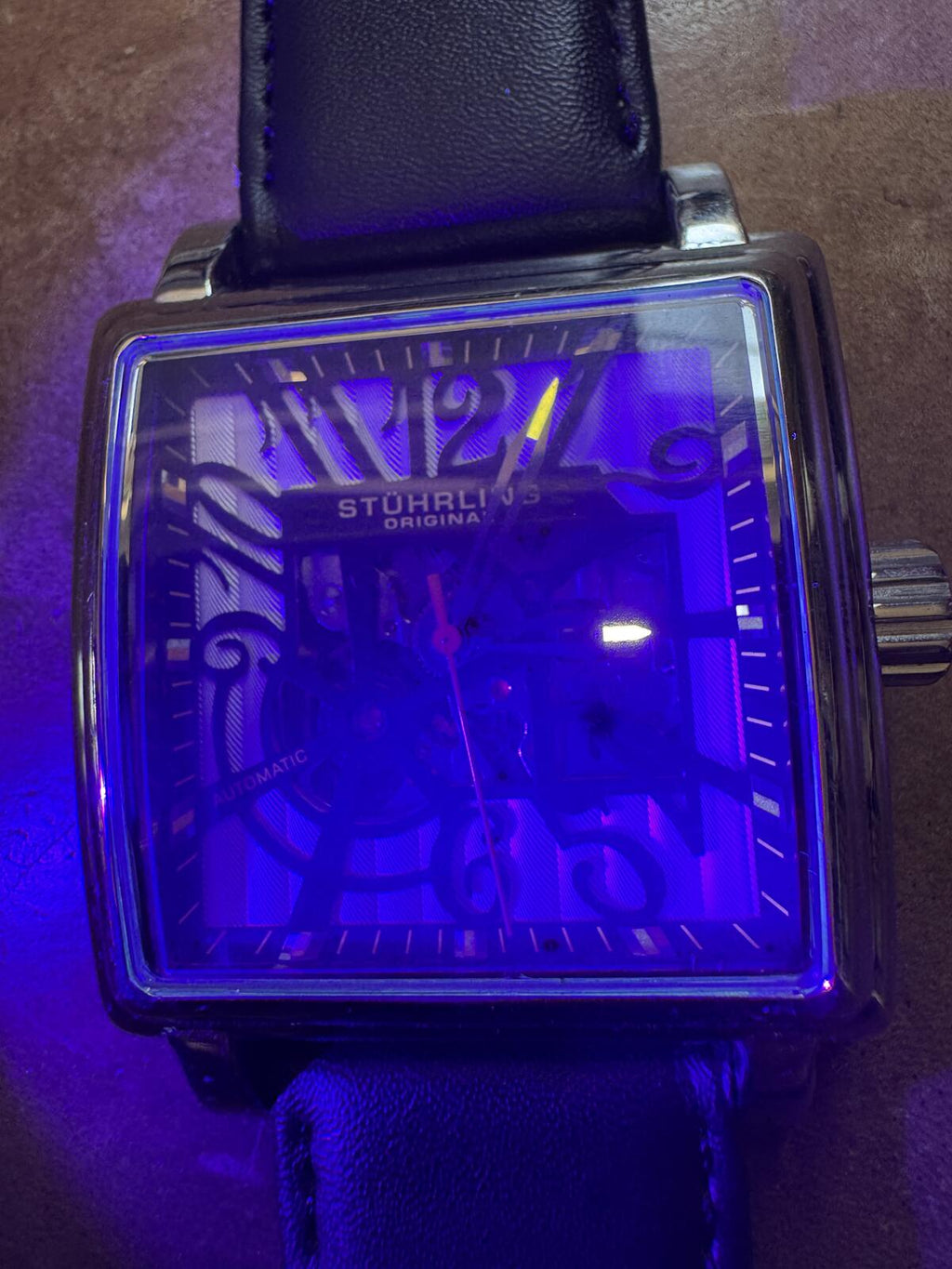 Stuhrling Original Automatic Skeleton Tank Watch