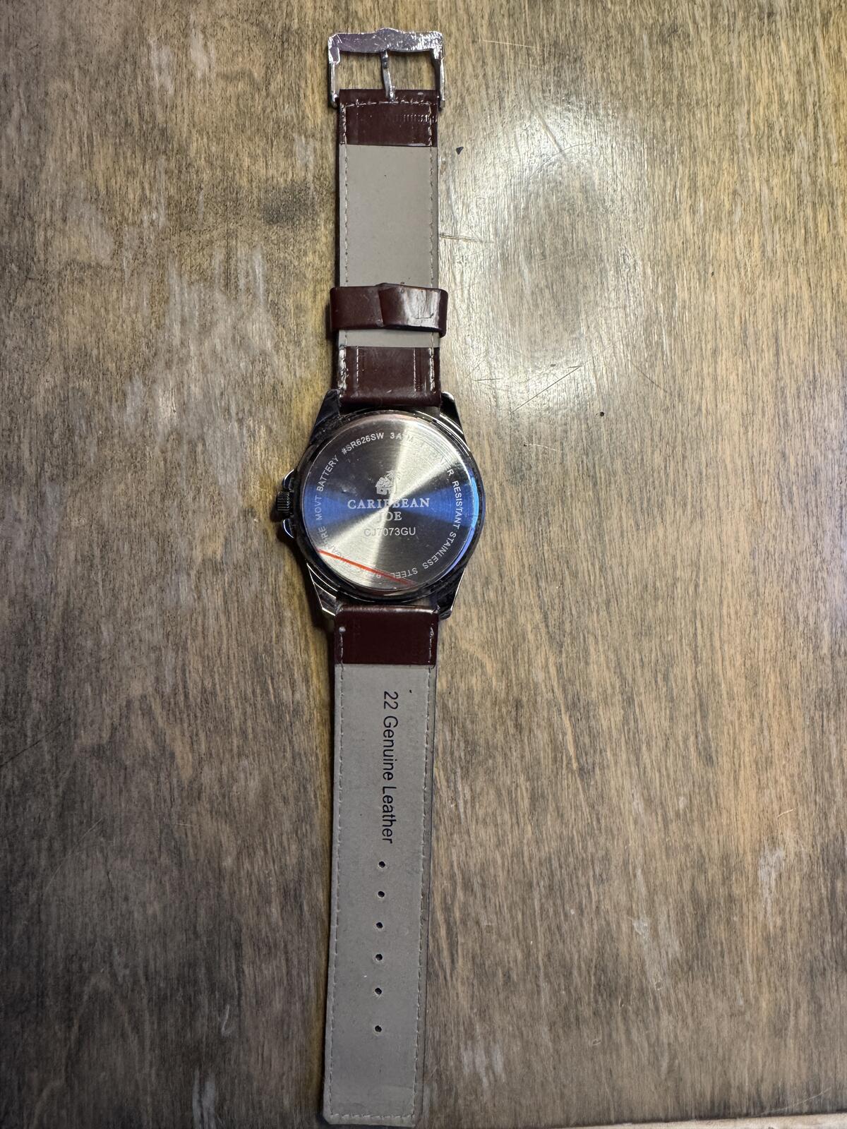 Caribbean Joe CJ7073GU Black & Orange Multifunction Watch