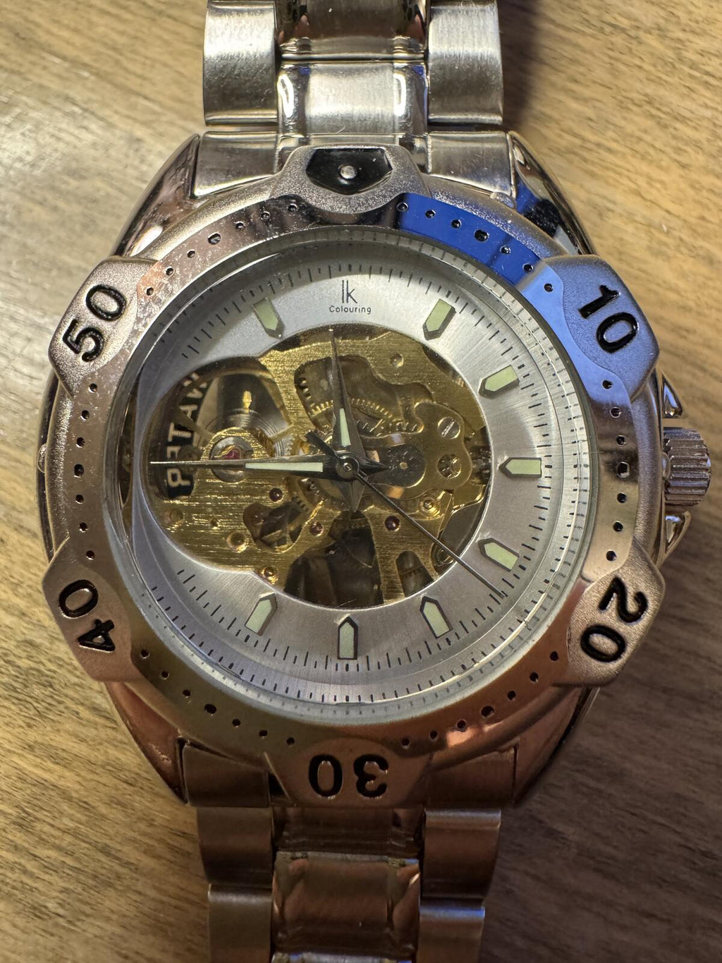 IK Colouring Skeleton Automatic Diver Style Watch – Stainless Steel
