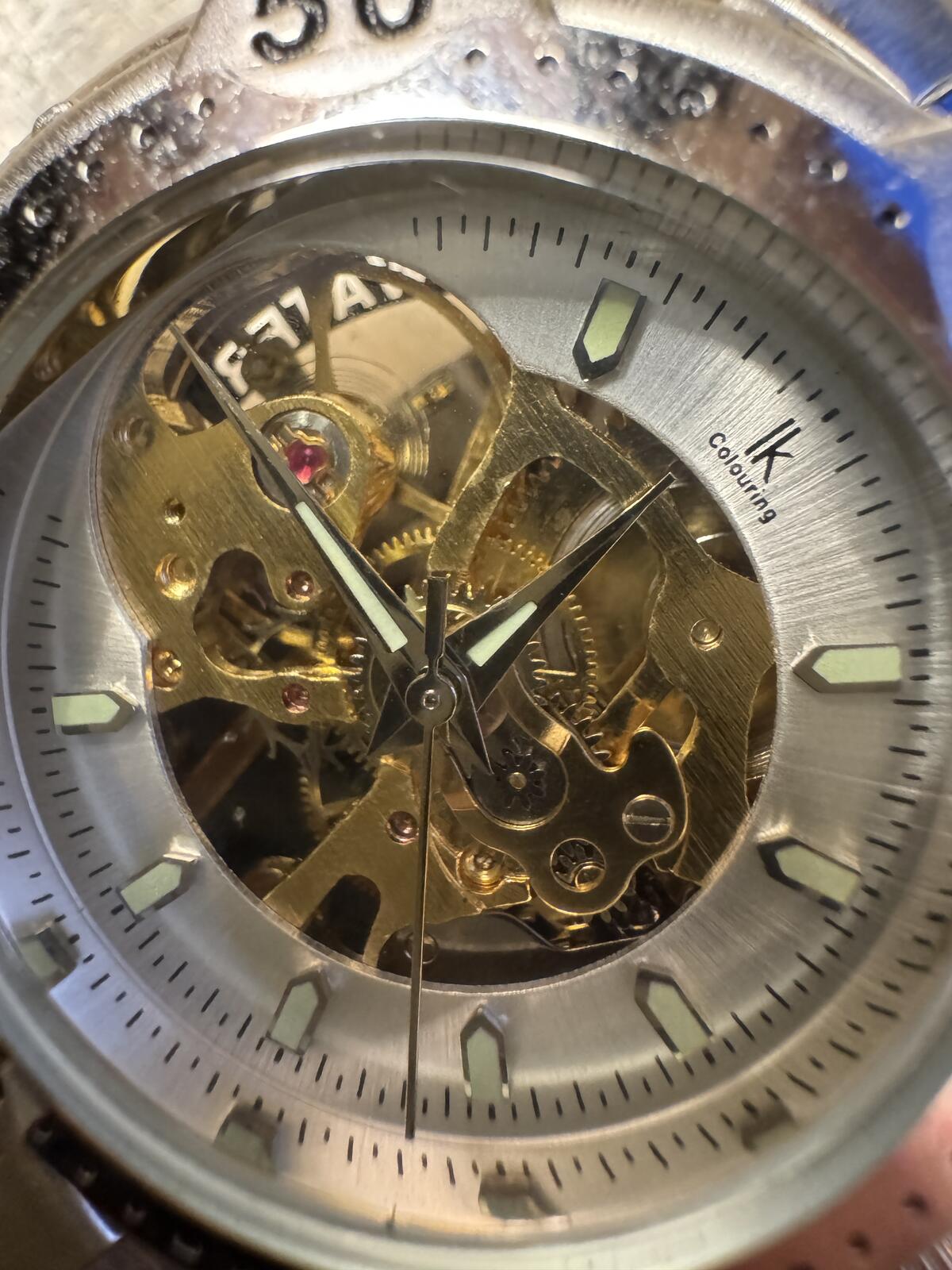 IK Colouring Skeleton Automatic Diver Style Watch – Stainless Steel