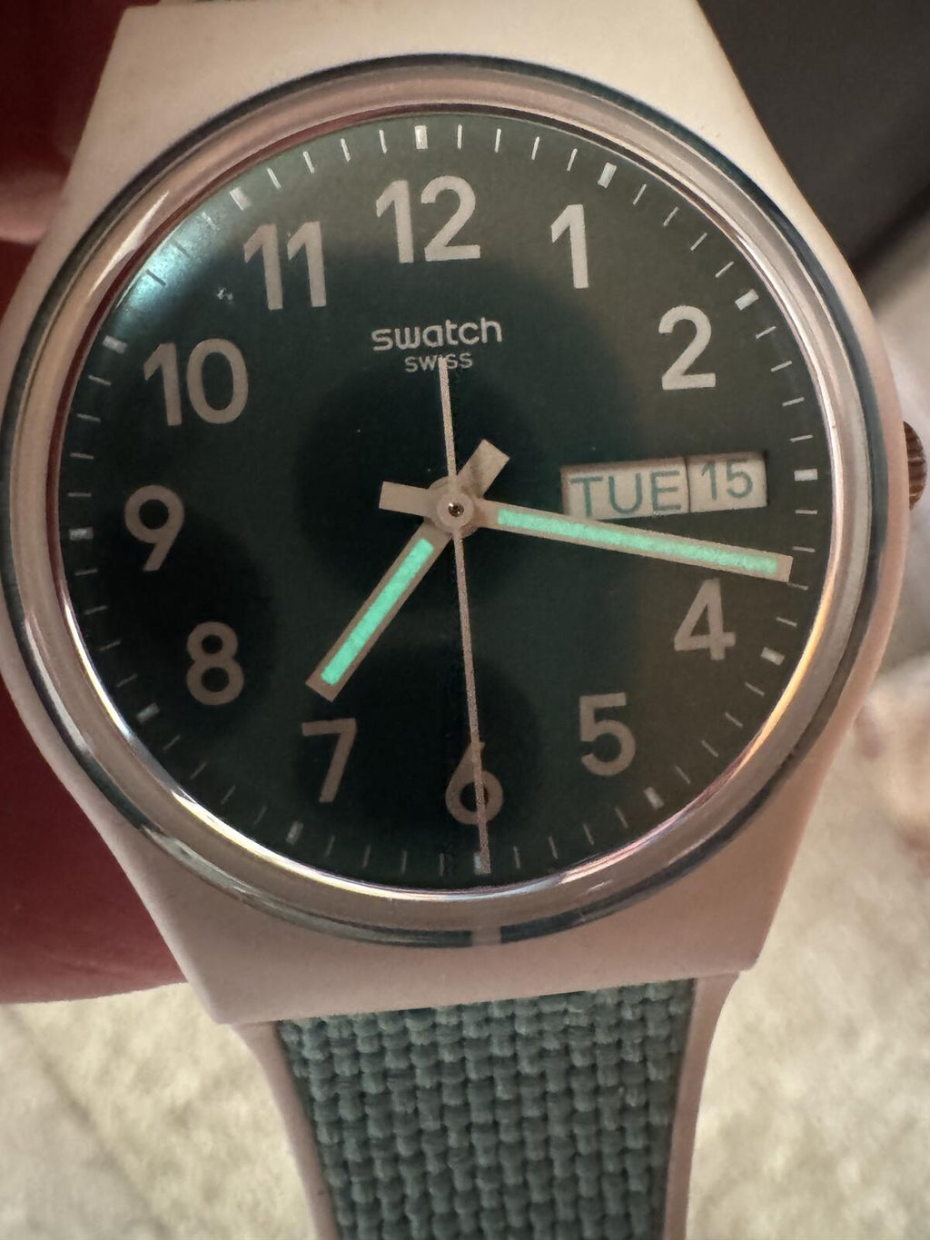 Swatch Swiss "Pool Light" (GW714) Textured Turquoise Strap