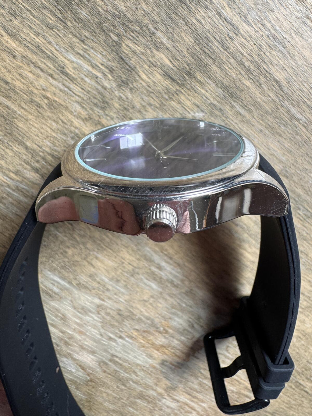 Minimalist Purple Sunburst Quartz Watch