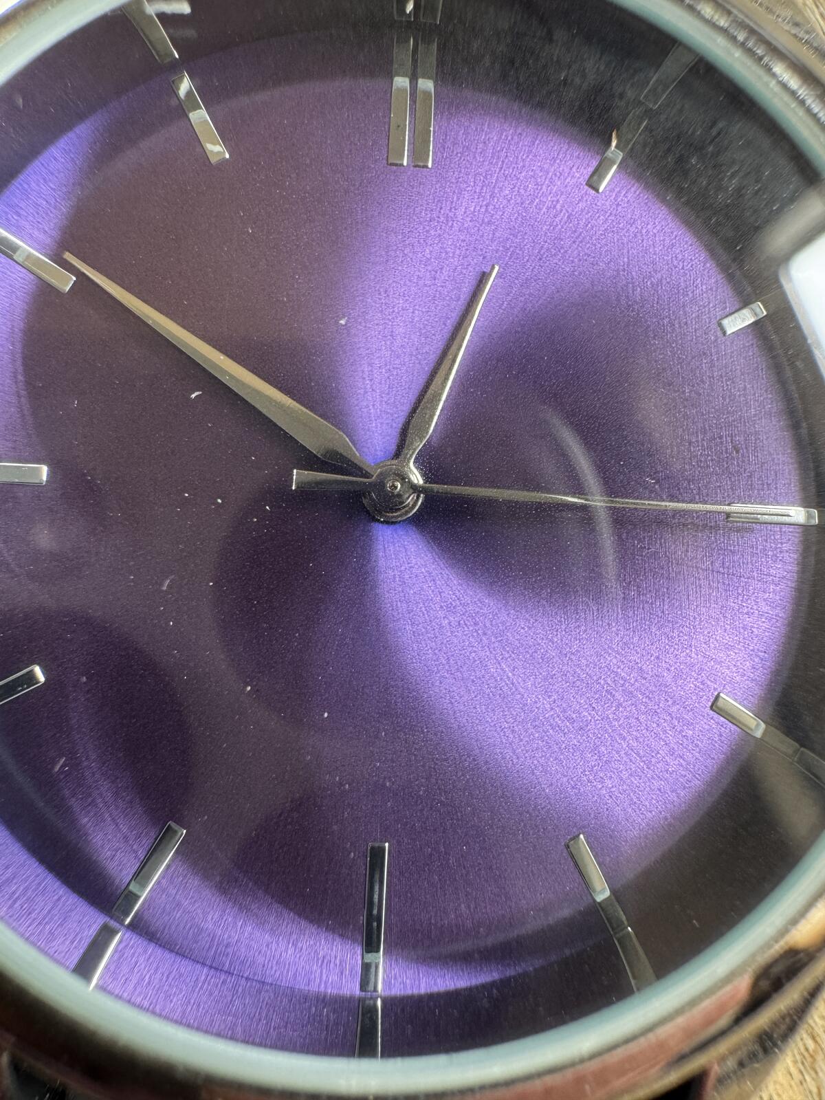 Minimalist Purple Sunburst Quartz Watch
