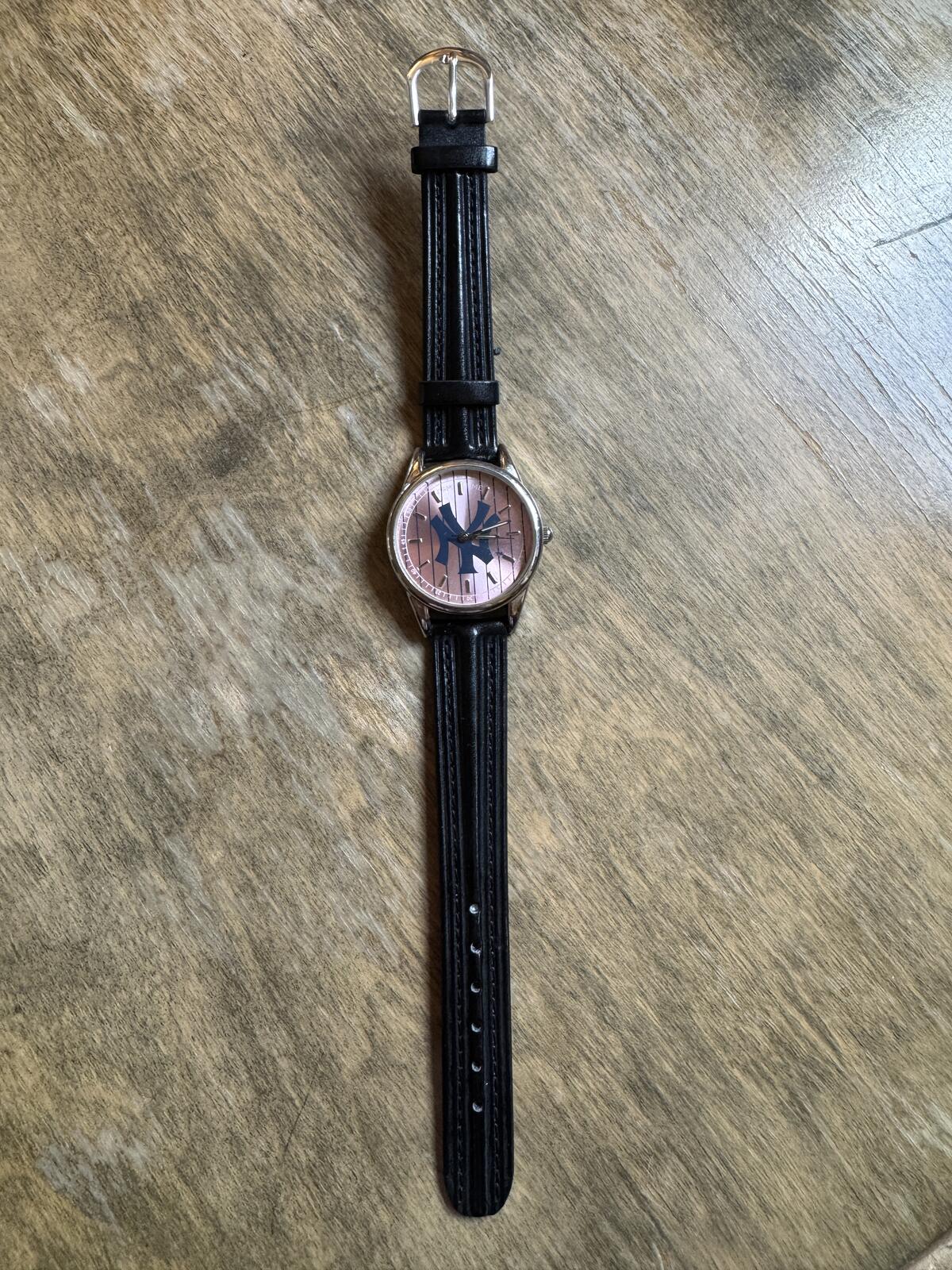 New York Yankess Women's Pink Pinstripe Watch