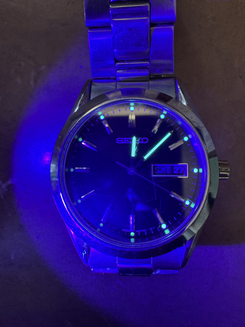 SEIKO Quartz Black Dial 7N43-9070