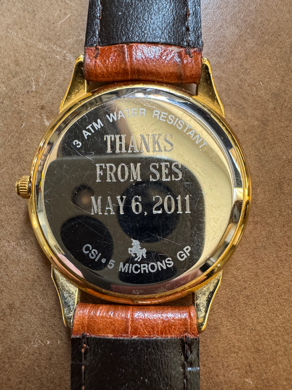UNC Greensboro Commemorative Swiss ETA Quartz Watch – Gold-Plated Dial – 34mm