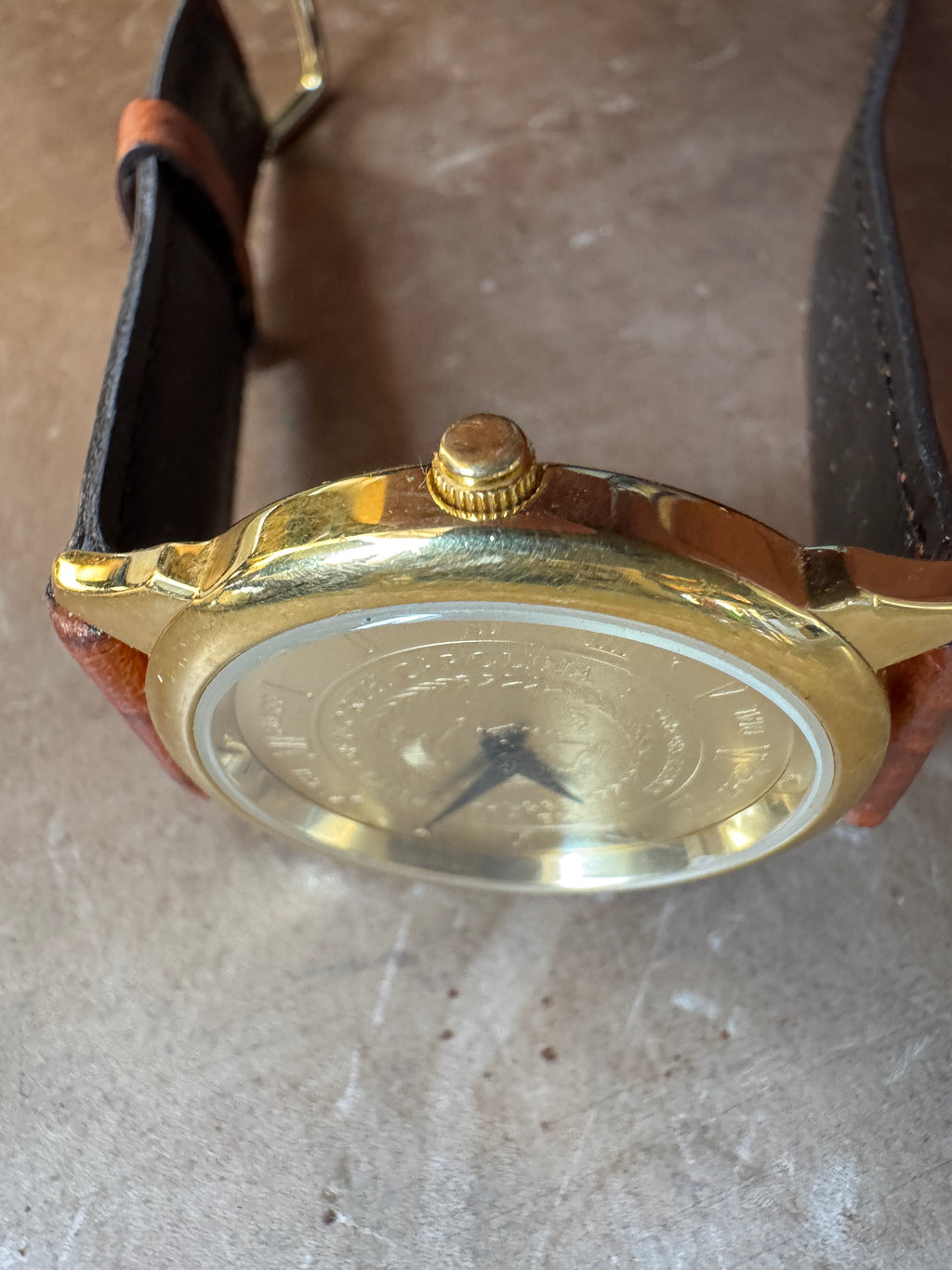 UNC Greensboro Commemorative Swiss ETA Quartz Watch – Gold-Plated Dial – 34mm
