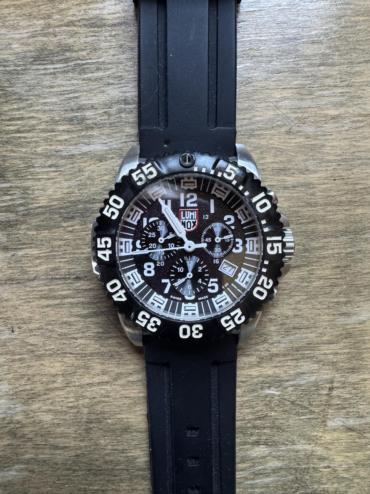 Luminox Navy SEAL Series 3180 Swiss Quartz Chronograph Dive Watch 200M