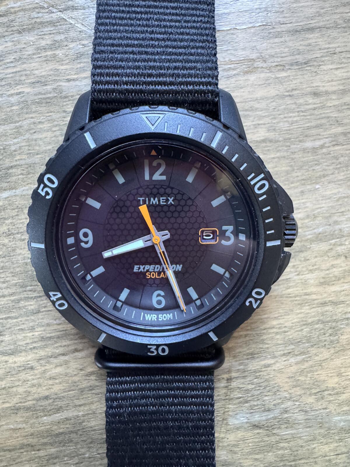 Timex Expedition Solar TW2U30300 Black Solar Powered Field Watch
