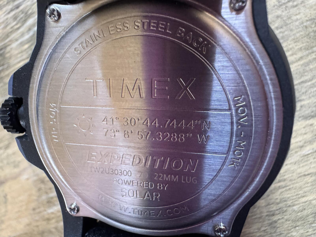 Timex Expedition Solar TW2U30300 Black Solar Powered Field Watch