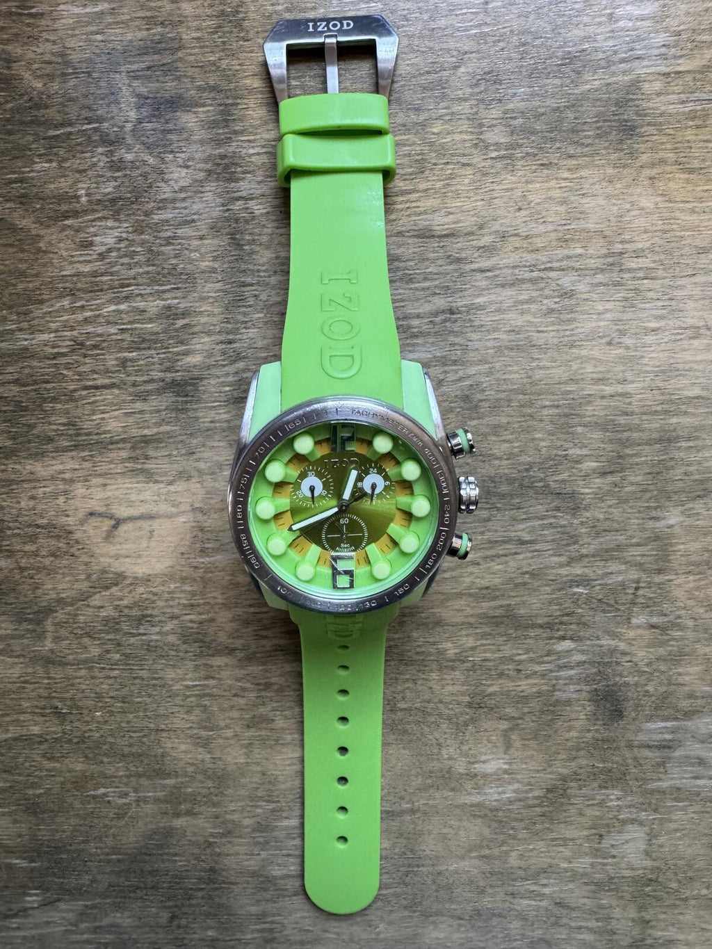 IZOD IZS217 Neon Green Chronograph Quartz Watch