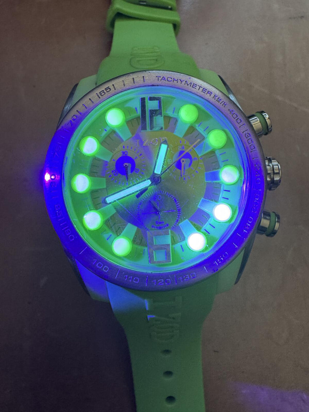 IZOD IZS217 Neon Green Chronograph Quartz Watch