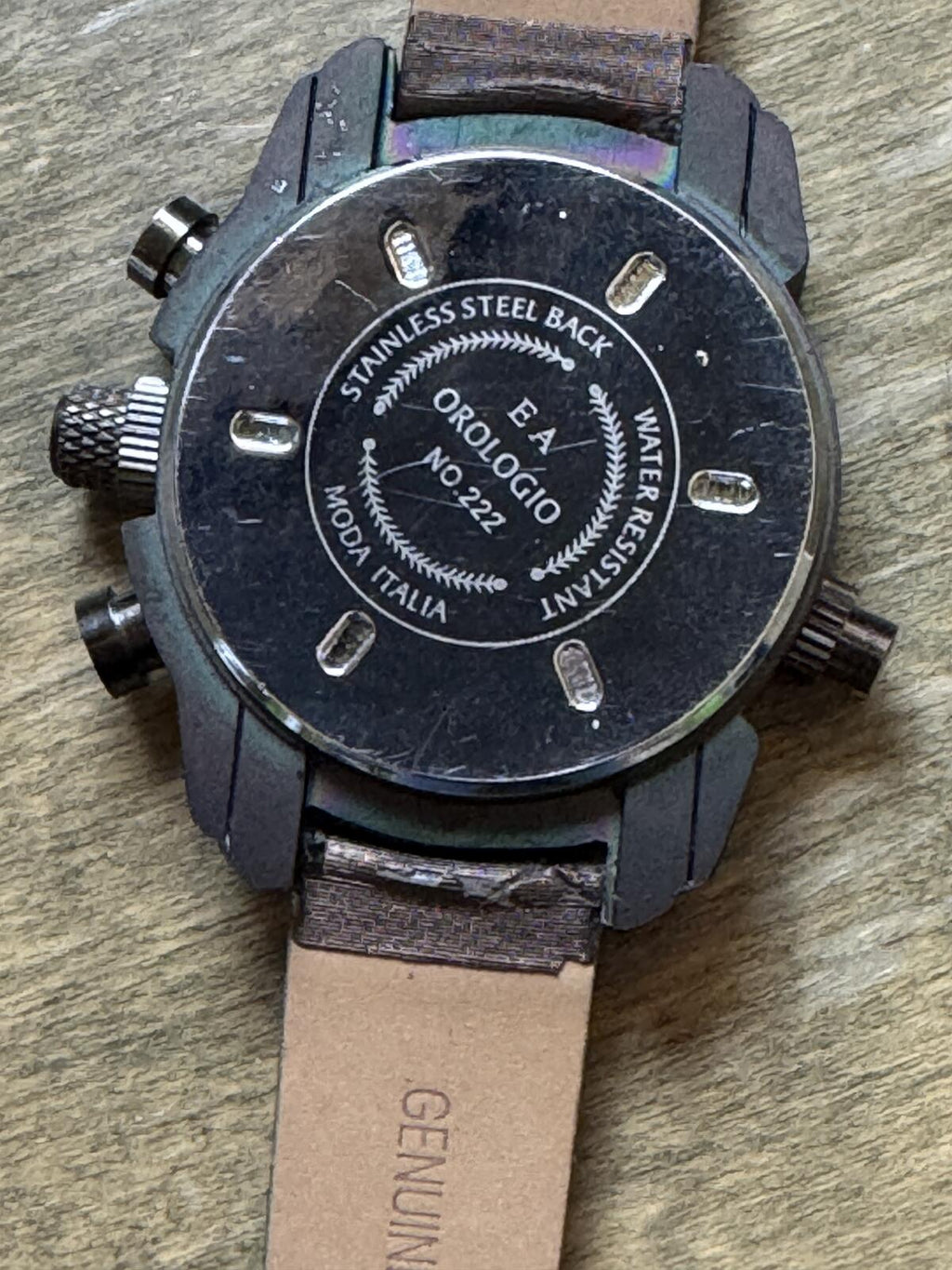 EA Orologio Oversized Chronograph Style Watch