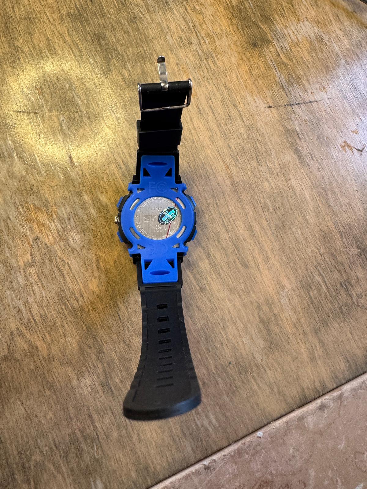 SKMEI 1163 Dual-Time Analog-Digital Sport Watch — Black & Blue