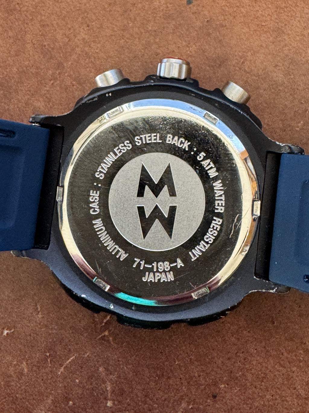 Michele Sport Aluminum 71-198-A Blue Dial Chronograph Watch