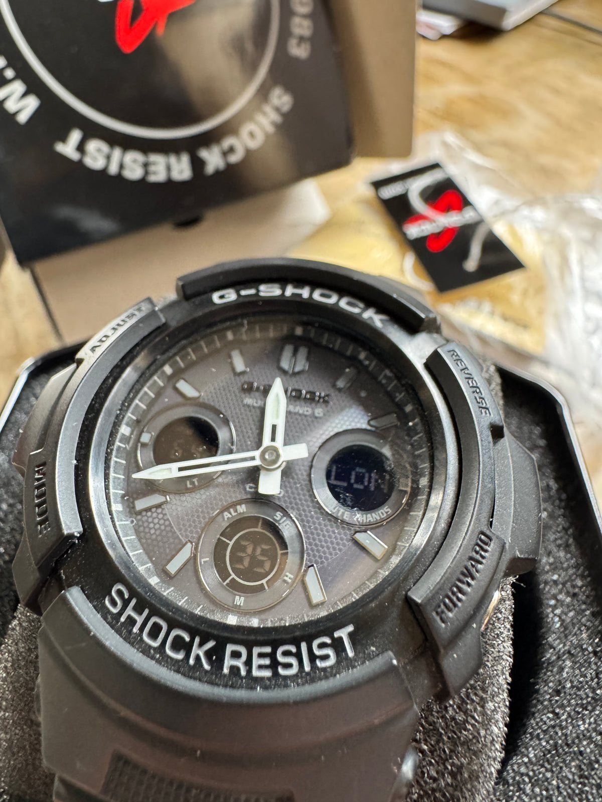 Casio G-Shock AWG-M100B-1A Tough Solar Multi Band 6 Full Kit