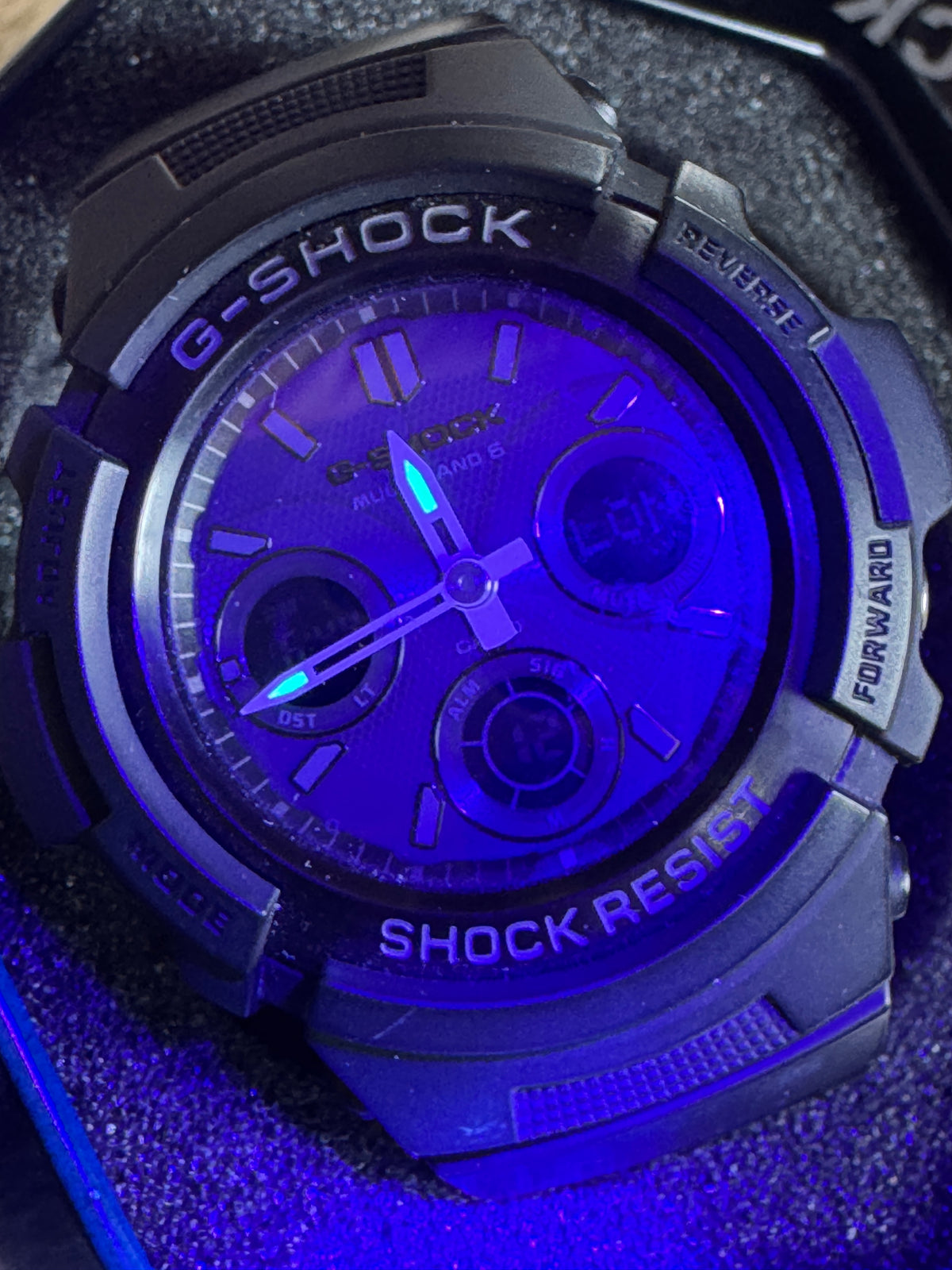 Casio G-Shock AWG-M100B-1A Tough Solar Multi Band 6 Full Kit