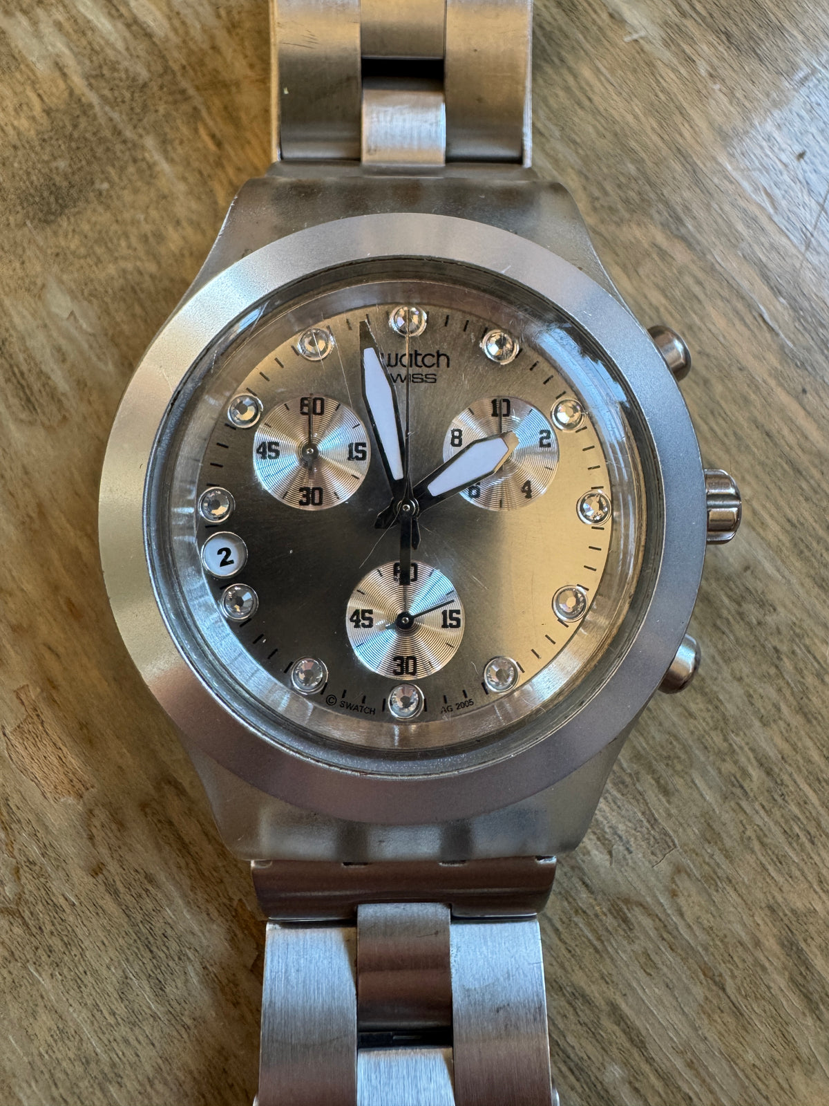 Swatch Irony Diaphane Full-Blooded Silver SVCK4038G Chronograph
