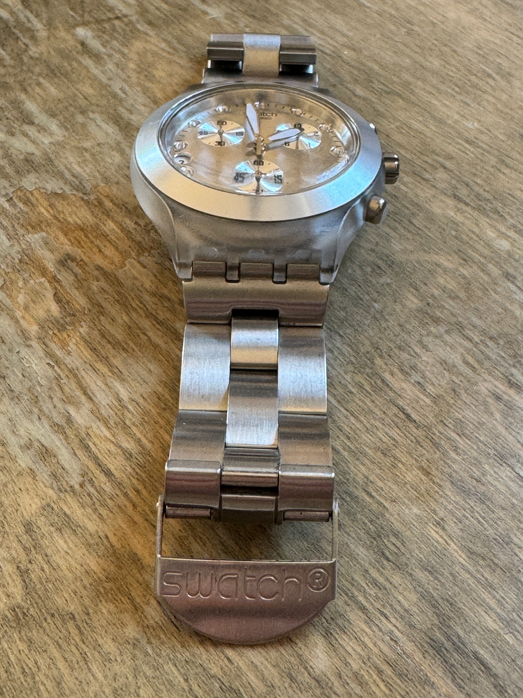 Swatch Irony Diaphane Full-Blooded Silver SVCK4038G Chronograph