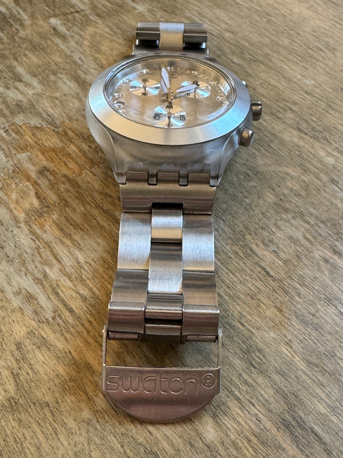 Swatch Irony Diaphane Full-Blooded Silver SVCK4038G Chronograph