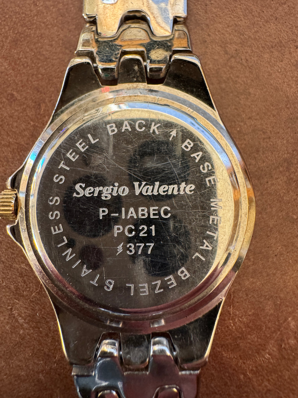 Sergio Valente PC21 Two-Tone Quartz Watch Black Dial 35mm