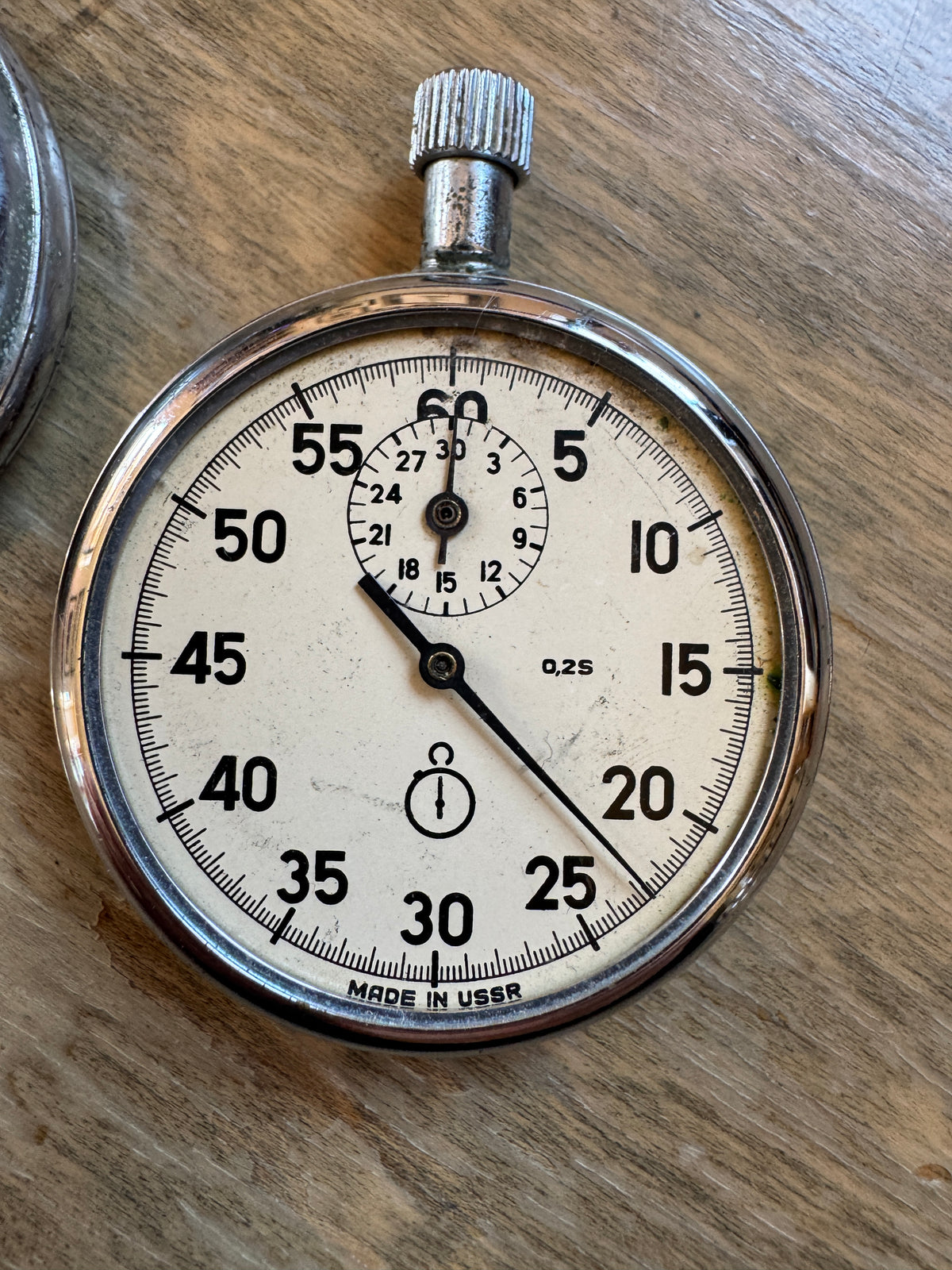Vintage Soviet USSR Mechanical Stopwatches Lot of 2 – 15 Jewels – Repair Parts