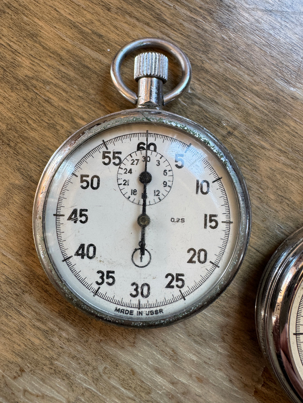 Vintage Soviet USSR Mechanical Stopwatches Lot of 2 – 15 Jewels – Repair Parts