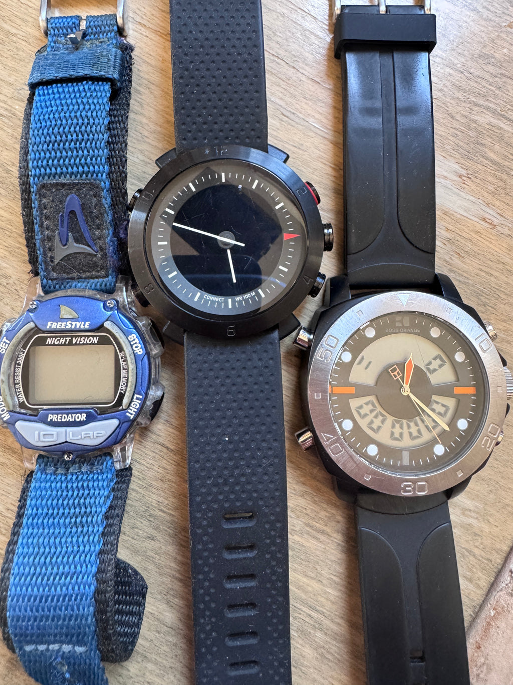 Freestyle Predator, Cogito Connect & Boss Orange Watch Lot – Parts/Repair