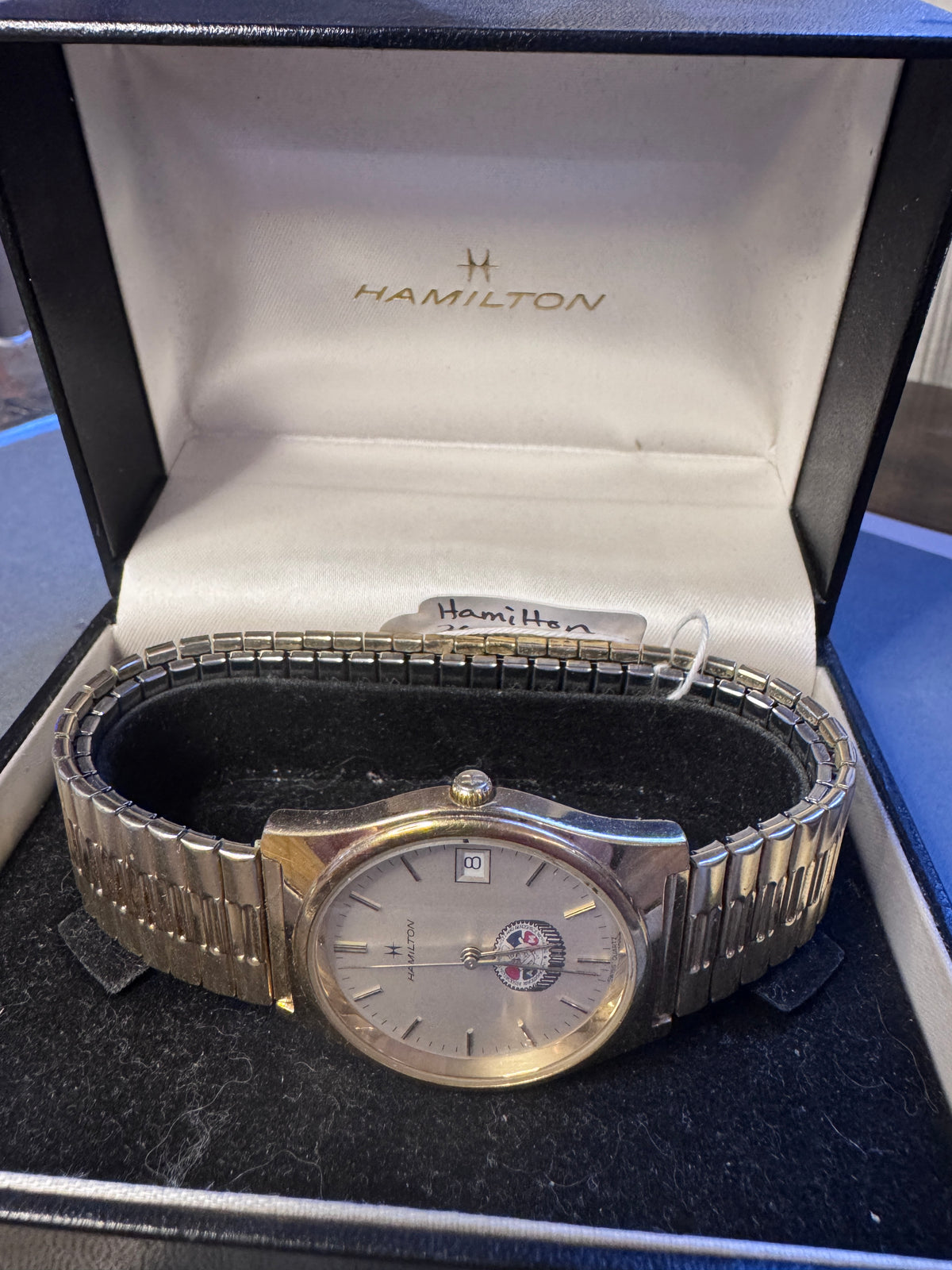 Hamilton 9800 IAM Union Commemorative Swiss Quartz Watch – 1989 Box & Papers