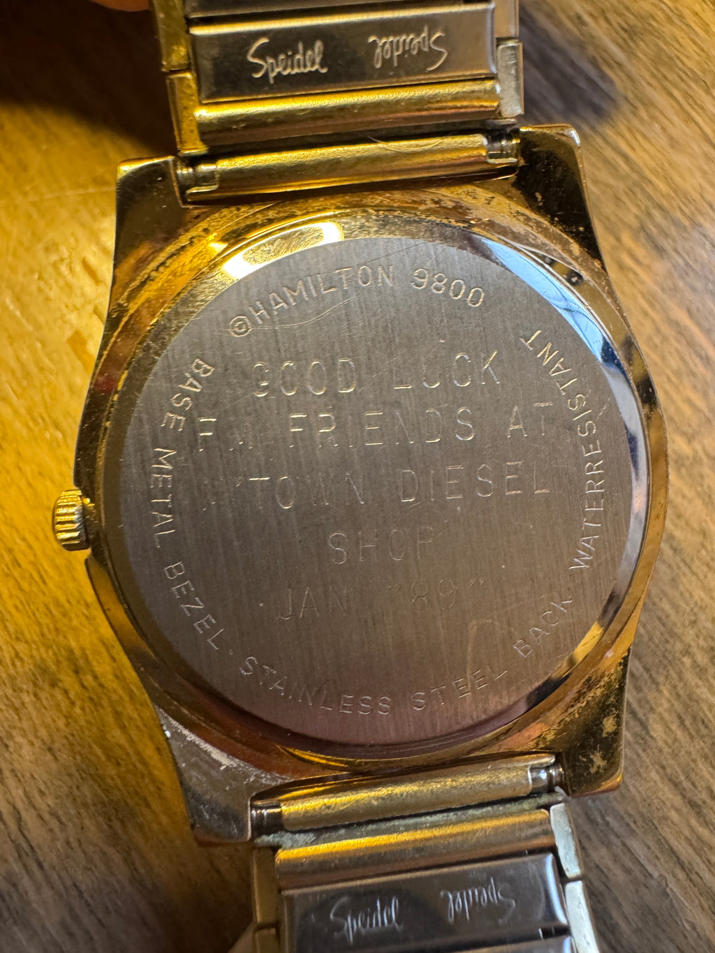 Hamilton 9800 IAM Union Commemorative Swiss Quartz Watch – 1989 Box & Papers