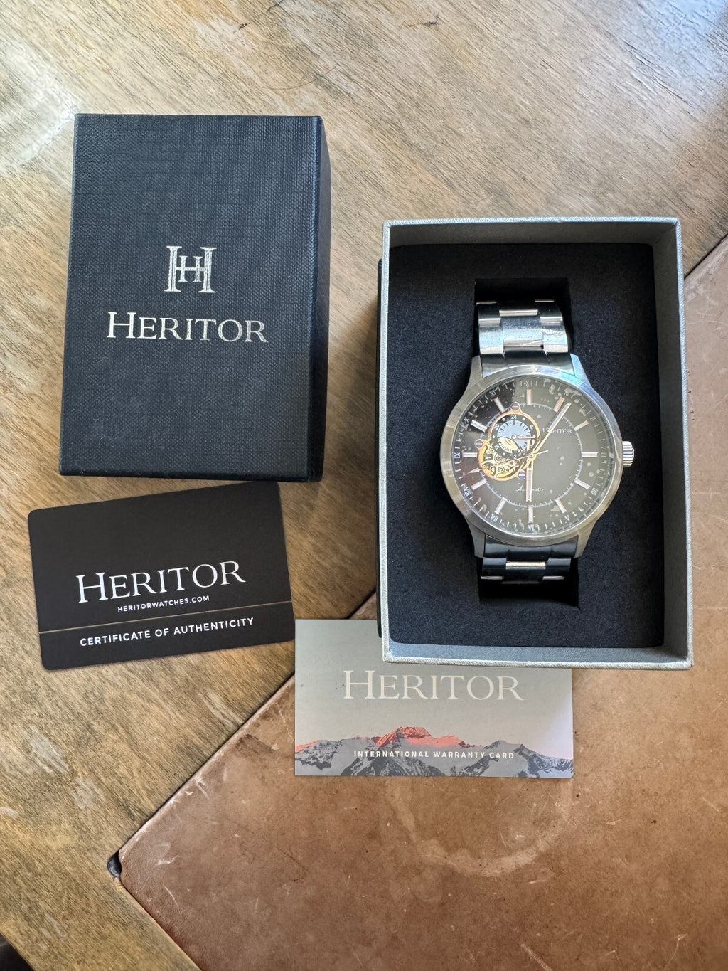 Heritor Automatic Open Heart Watch – NH39 Automatic – Full Kit