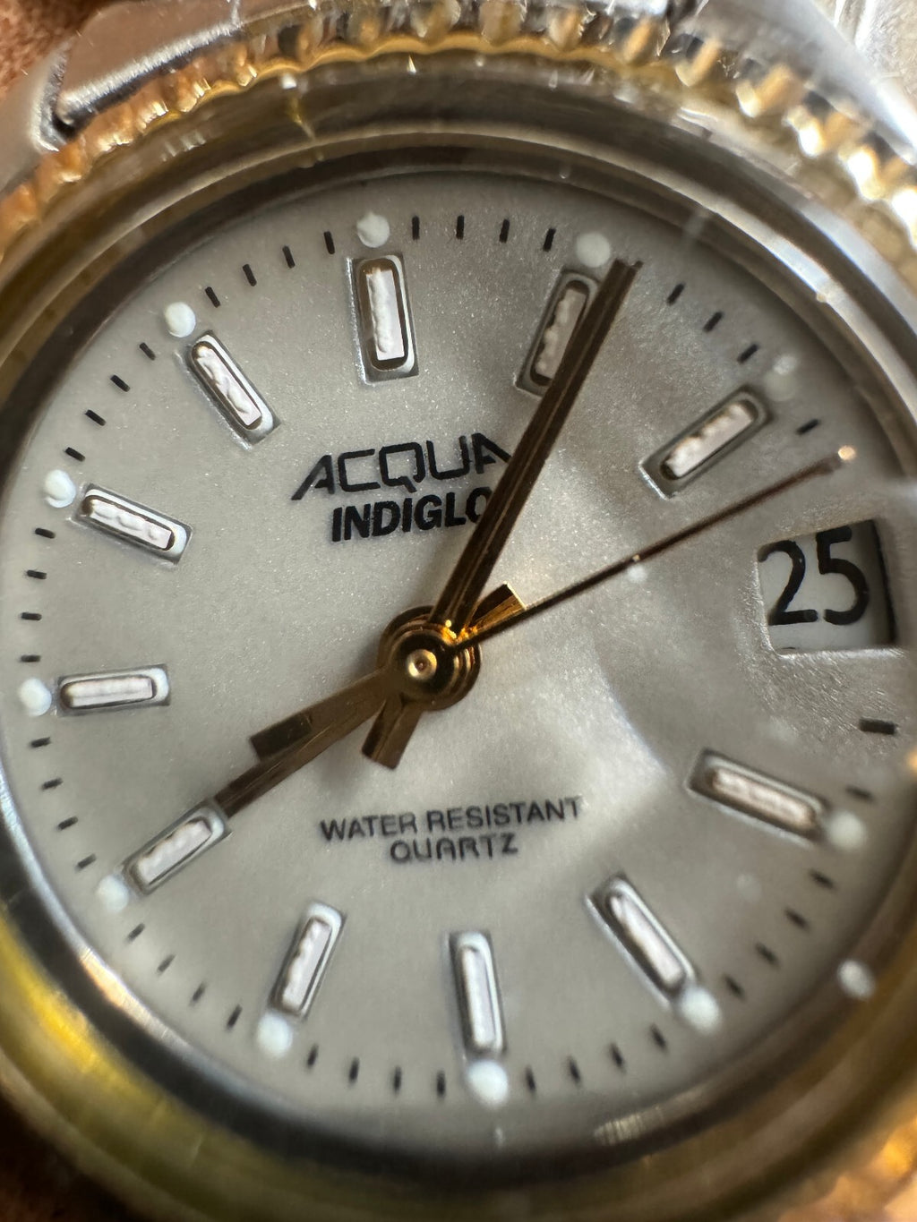 Vintage Timex Acqua Indiglo Quartz Two-Tone Watch – Date