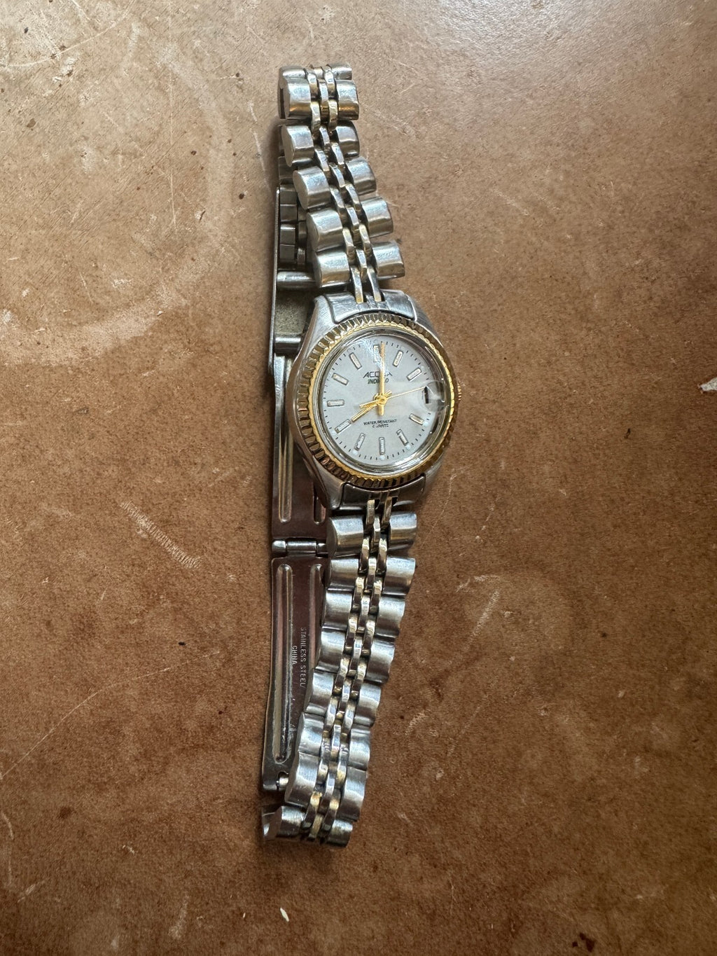 Vintage Timex Acqua Indiglo Quartz Two-Tone Watch – Date