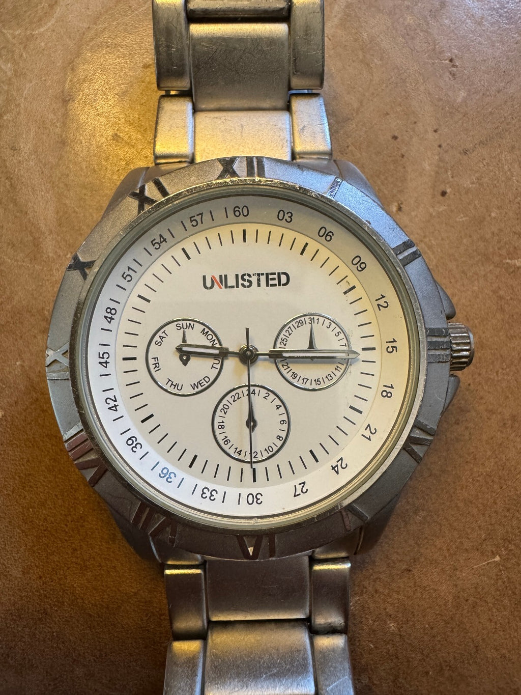 UNLISTED by Kenneth Cole Multifunction Watch – Gunmetal – Day/Date/24-Hour