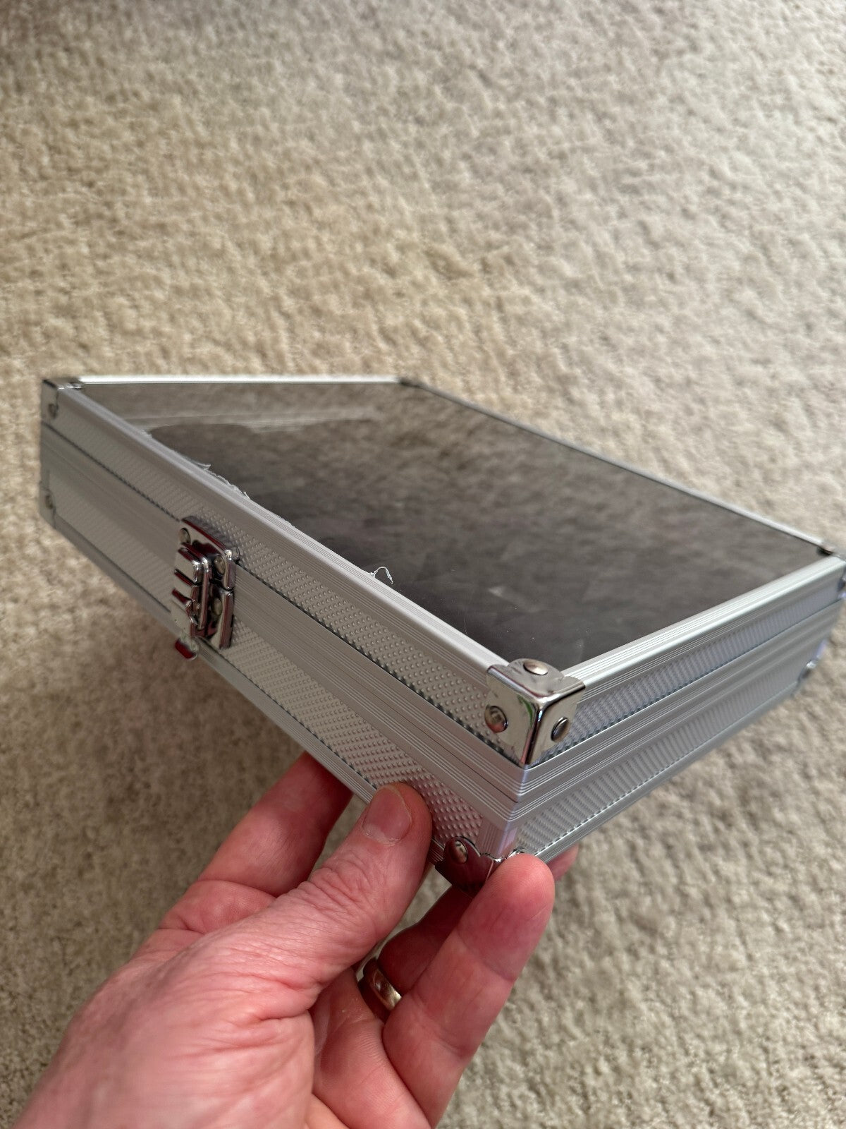 Aluminum Glass Top 12-Slot Watch Display & Storage Case