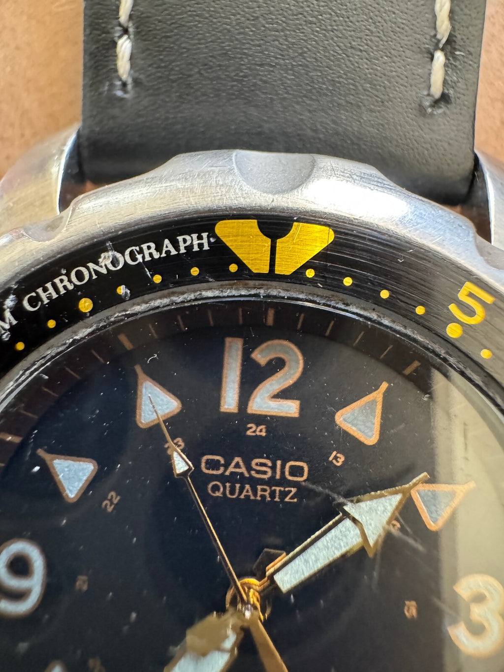 Vintage Casio AD-520 Ana-Digi Diver Watch – "Smiley" – Alarm Chronograph