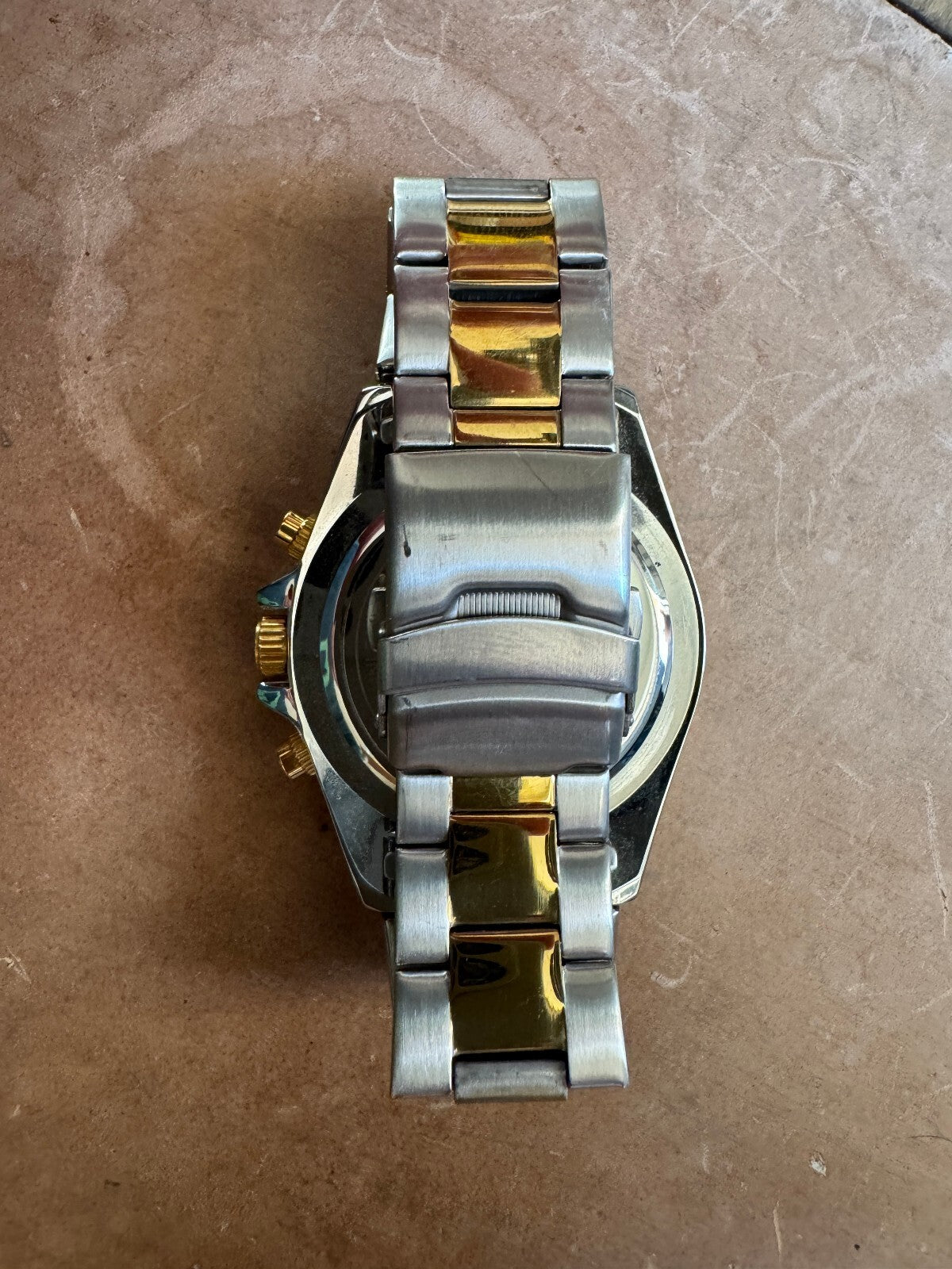 BiDen Rainbow Bezel Sport Watch – Blue Dial – Two-Tone Stainless Steel