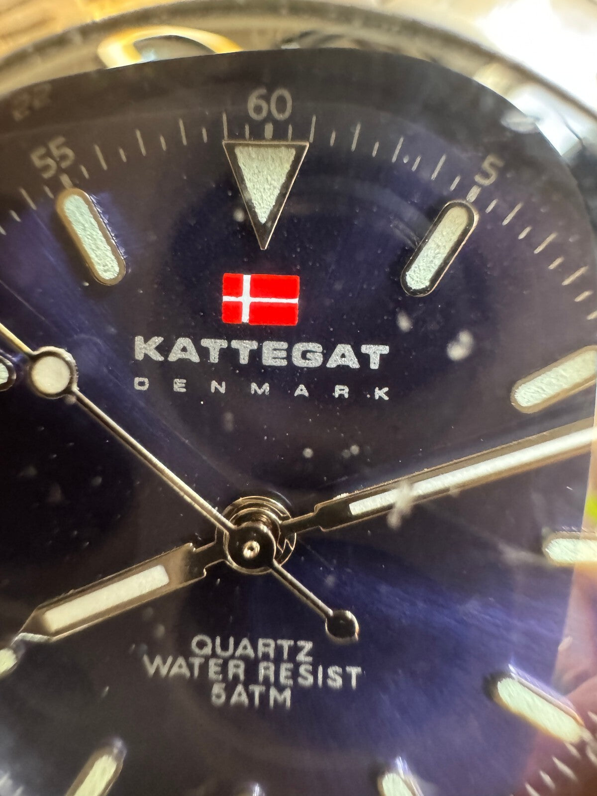 Vintage Kattegat Denmark by Skagen Quartz Watch – Blue Dial – 5 ATM – Luminous