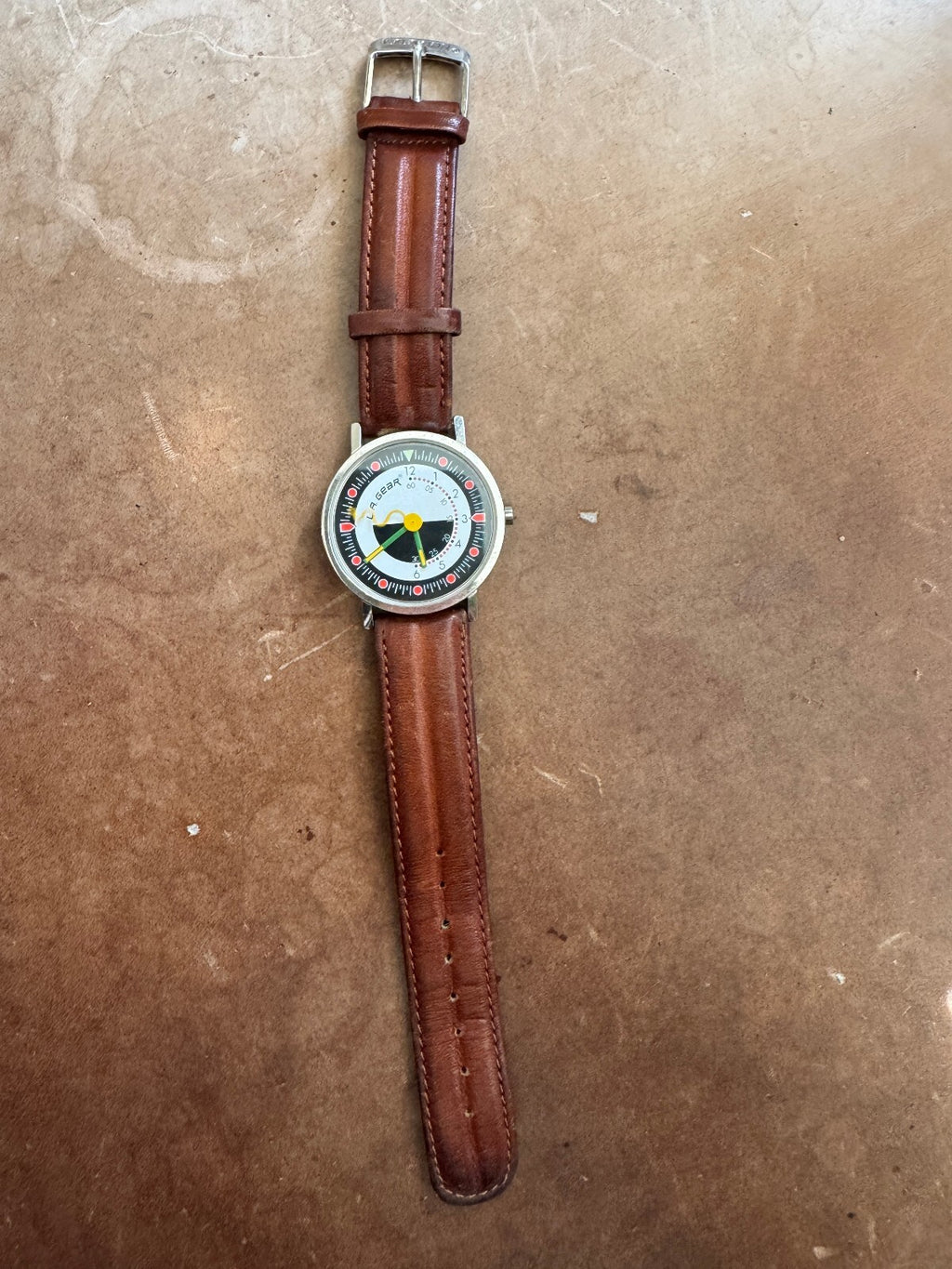 L.A. Gear Vintage Quartz Watch – Original Leather Strap – 1980s/90s Retro
