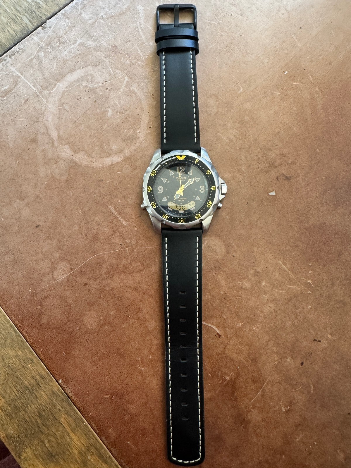 Vintage Casio AD-520 Ana-Digi Diver Watch – "Smiley" – Alarm Chronograph