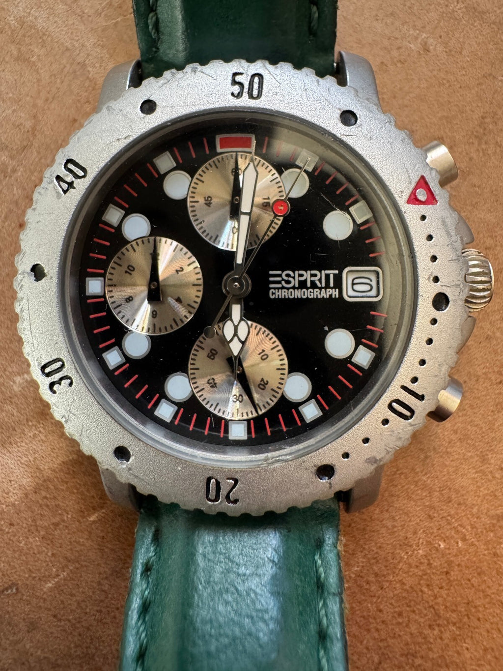 Esprit Chronograph Dive Style Watch – 50M – Original Signed Strap